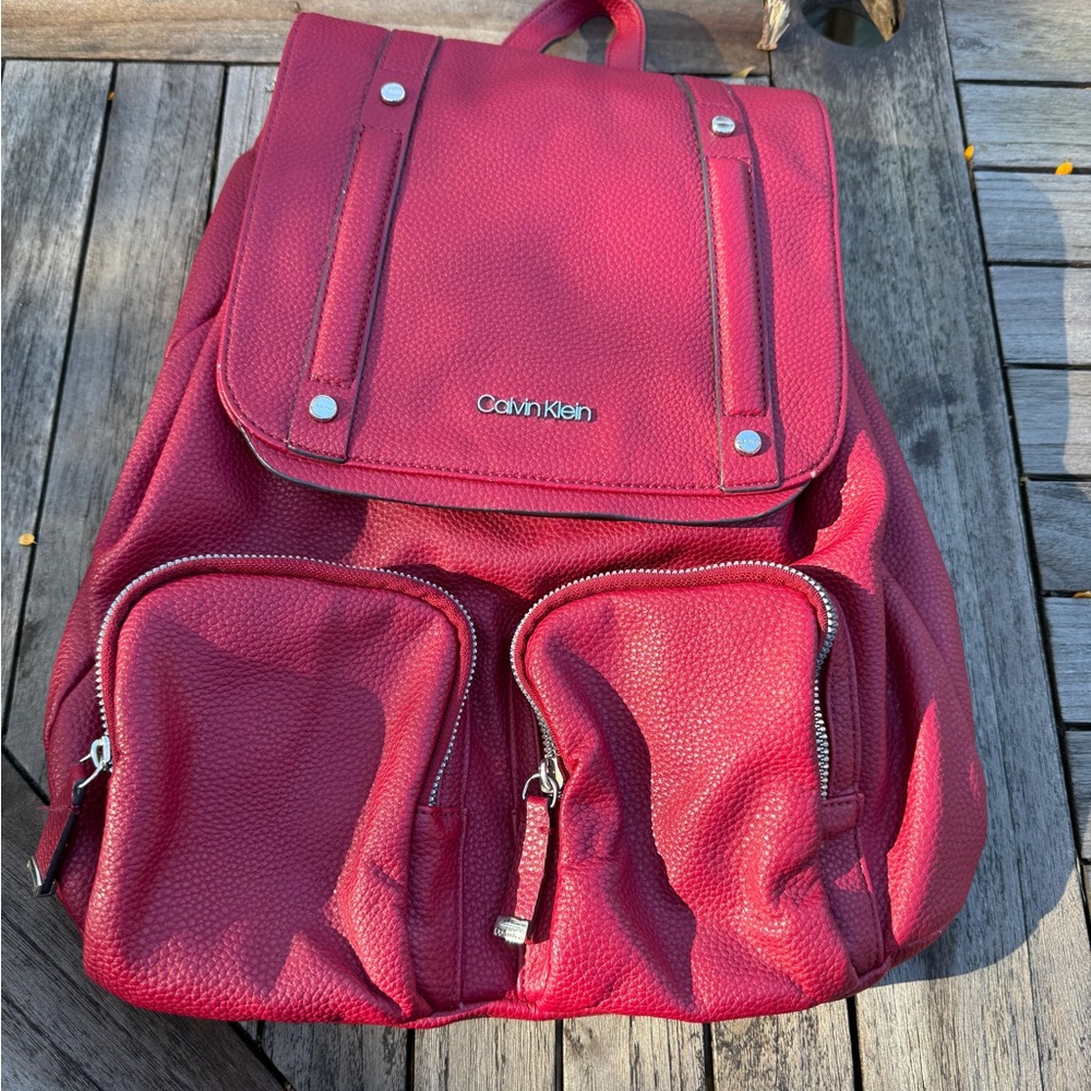 Calvin Klein Cherry Red Backpack